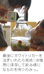 ホワイトリカーをどぼどぼ〜っと
