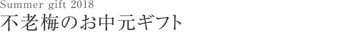 不老梅イチオシのお中元ギフト