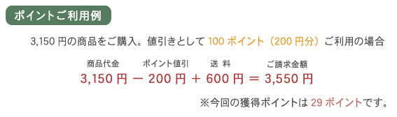 ポイントご利用例