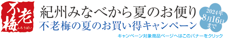 不老梅の夏のキャンペーン